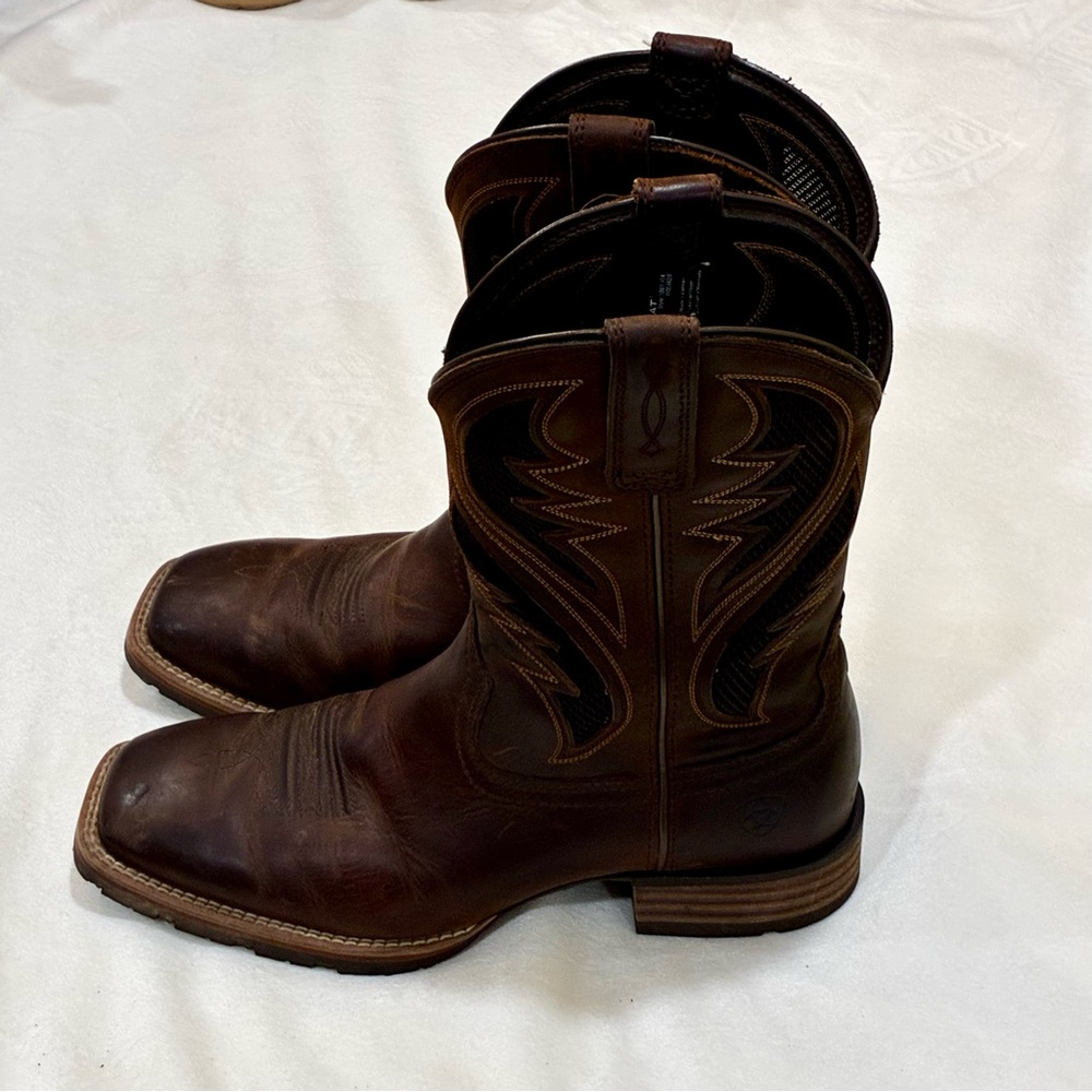 Ariat VentTEK Men's Western Boots Wide Square Toe Brauna Brown 9D 10031454